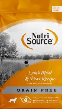 NutriSource Grain Free Lamb Meal and Pea Formula with Salmon Meal Protein, Dry Dog Food, 15lb