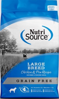 NutriSource Large Breed Chicken and Pea Grain Free, Dry Dog Food, 26lb