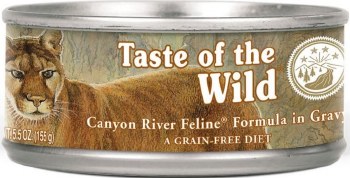 Taste of the Wild Canyon River Feline Trout and Smoked Salmon in Gravy Grain Free Canned Wet Cat Food 5.5oz
