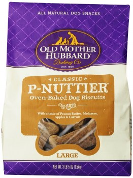 Old Mother Hubbard Classic P Nuttier Large Biscuits Baked Dog Treats, Dog Biscuits, 3lb