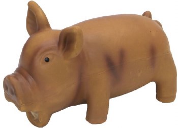 Rascals Latex Grunting Pig 7.5 inch Brown