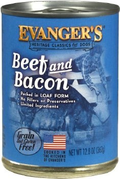 Evanger's Classic Recipes Beef and Bacon Grain and Gluten Free Canned Wet Dog Food 12.8oz