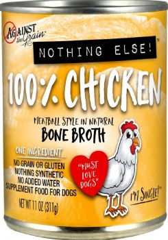 Against the Grain One Ingredient 100 Chicken Formula Canned Wet Dog Food 11oz