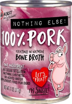 Against the Grain One Ingredient 100 Pork Formula Canned Wet Dog Food 11oz
