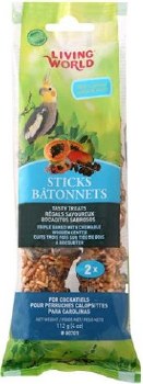 Living World Cockatiel Fruit Sticks 2 pack 4oz