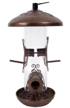 Heath Mfg Giddy Up Copper Mixed Seed Wild Bird Feeder, 2lb Capacity