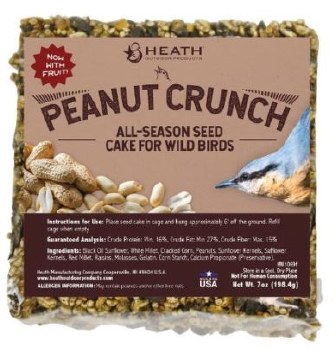 Heath Mfg Peanut Crunch Cake, Wild Bird Bricks, 7oz