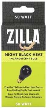 Zilla Incandescent Night Black Heat Reptile Bulb 50W