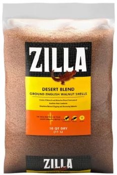 Zilla Desert Blend Ground English Walnut Shell Reptile Bedding 10qt