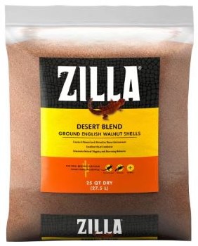 Zilla Desert Blend Ground English Walnut Shell Reptile Bedding 25qt