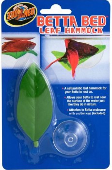 Zoo Med Lab Betta Bed Leaf Hammock, Green, Fish Betta, Medium