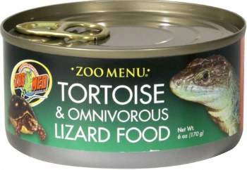 Zoo Med Lab Zoo Menu Tortoise and Omnivorous Lizard Canned Wet Reptile Food 6oz