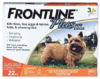 Frontline Plus Flea and Tick Treatment for Dogs, 5-22lb, 3 count