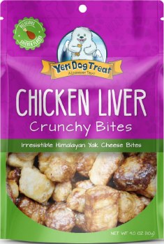 Yeti Pet Dog Chicken Liver Yak Cheese Bites, Dog Treats, 4oz