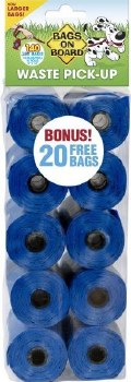 Bags On Board Waste Bags Refill, Blue, 140 count
