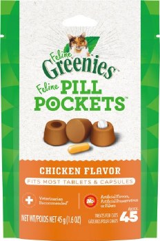 Greenies Feline Pill Chicken 45 count