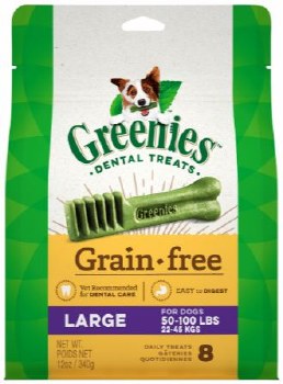 Greenies Grain Free Large Dog 50-100lb Treats 12oz 8 count