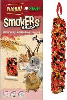 A&E Cage Smakers Small Animal Treat Sticks, Strawberry, 2 count