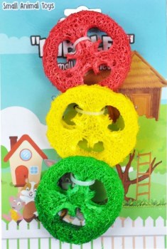 A&E Cage Nibbles Loofah Slices Small Animal Chews, 3 Count