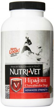 NutriVet Hip and Joint Chewables for Dogs, Liver Flavored, 150 Count