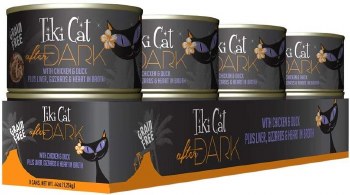 Tiki Cat After Dark Chicken and Duck Recipe in Broth Grain Free Canned, Wet Cat Food, 5.5oz