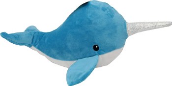 Snugarooz Nikki The Blue Narwhal Plush Dog Toy