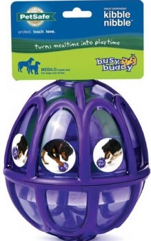 Petsafe Busy Buddy Kibble Nibble Dog Feeder Ball Purple Medium Large