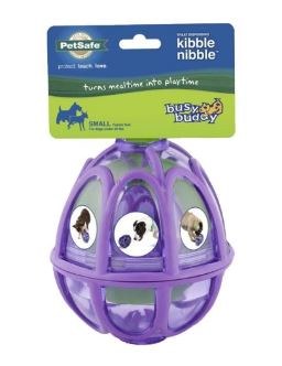 Petsafe Busy Buddy Kibble Nibble Dog Feeder Ball, Purple, Small
