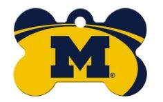 Dog Tag Sports Teams NCAA MI Wolverines, Large