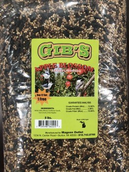 Gibs Apple Blossom Flavored, Wild Bird Seed, 8lb