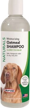Durvet Naturals Moisturizing Oatmeal Shampoo for Dogs, Cats, Ferrets, and Rabbits 17oz