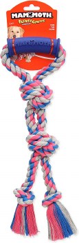 Mammoth Flossy Chews Twin Rope Tug with Handle for Dogs, Multicolor, 16 inch