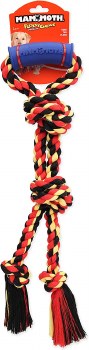 Mammoth Flossy Chews Twin Rope Tug with Handle for Dogs, Multicolor, 20 inch