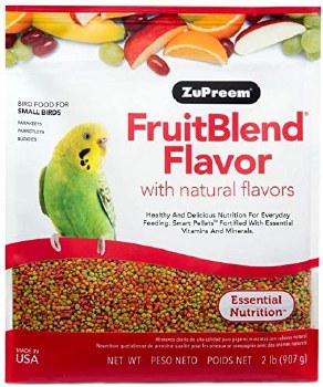 ZuPreem Fruit Blend Flavors, Extra Small Bird Food, 2lb