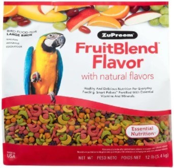 ZuPreem Fruit Blend Flavors, Large Bird Food, 12lb