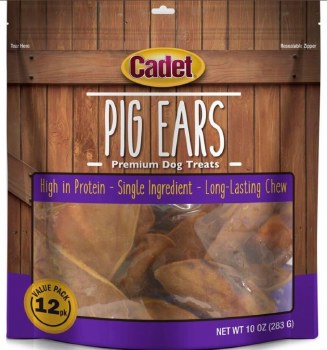 Cadet Oven Roasted Pig Ears, 12 count