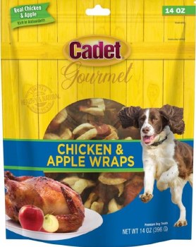 Cadet Gourmet Chicken and Apple Wraps Dog Treats 14oz