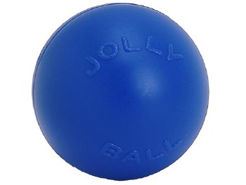 Jolly Pets Push n Play Ball Dog Toy, Blue, Large, 10 inch