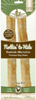 Fieldcrest Farms Nothin to Hide Rawhide Alternative Chicken Rolls, 10 inch, 2 count