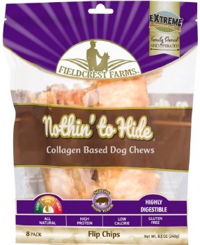 Nothin' To Hide Flip Chip, Dog Chew, Bacon, 8 Pack
