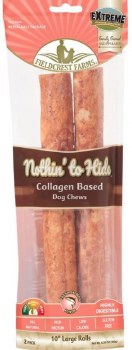 Nothin' To Hide Rawhide Alternative Rolls, Dog Chews, Salmon, 10 inch, 2 Pack