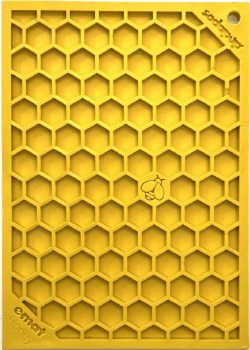 SodaPup Enriching Lick Mat Honey, Yellow, Small