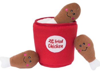 Zippy Paws Burrow Bucket of Chicken, Dog Toys, Medium