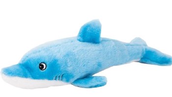 Zippy Paws Jigglerz Dolphin, Gray, Dog Toys, Large