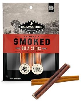 BarkWorthies Smoked Bully, 6 inch, 3 pack