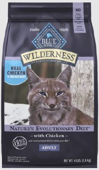 Blue Buffalo Wilderness Chicken Recipe Grain Free Adult, Dry Cat Food, 12lb