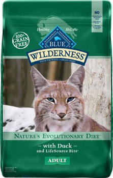 Blue Buffalo Wilderness Duck Recipe Grain Free Adult Dry Cat Food 11lb