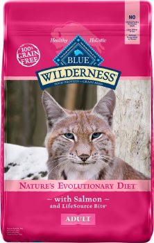Blue Buffalo Wilderness Salmon Recipe Grain Free Adult Dry Cat Food 11lb