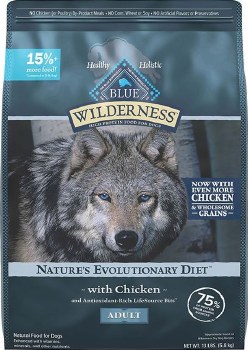Blue Buffalo Wilderness Chicken Recipe Grain Free Adult Dry Dog Food 11lb