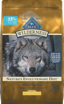Blue Buffalo Wilderness Healthy Weight Chicken Recipe Grain Free Dry Dog Food 24lb